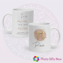 Load image into Gallery viewer, Personalised Star Sign 11oz Mug ||  Astrology, Horoscope, Zodiac Cup