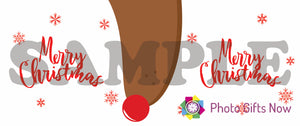 Christmas 11oz Black Handle Mug || Snowman OR Rudolph Nose