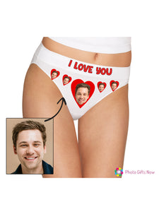 Personalised Valentines Face Boxers and Knickers || Add any text, Custom gift underwear
