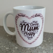 Load image into Gallery viewer, Personalised 11oz Mug || Grandma || Mum Design || White or Pink